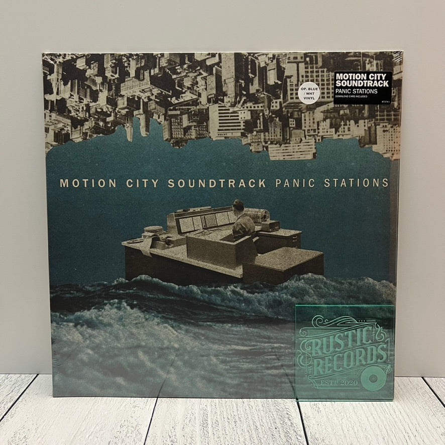 Motion City Soundtrack Panic Stations (Blue/White Vinyl) Rustic Records