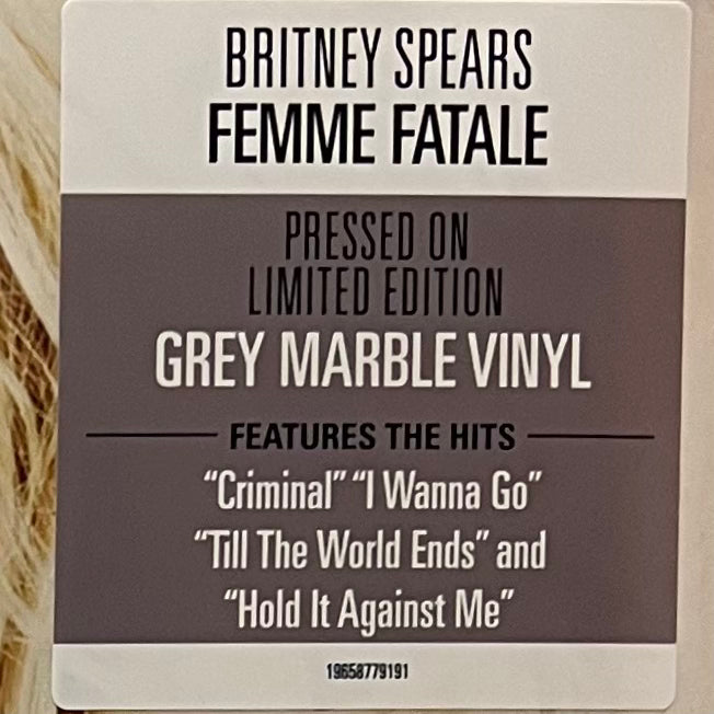 Britney Spears - Femme Fatale (Grey Marble Vinyl) [Bump/Crease]