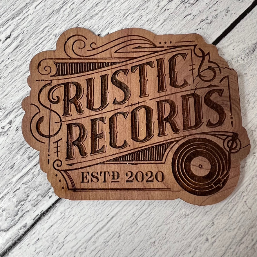 *Logo Sticker - Original Logo (Cedar) – Rustic Records