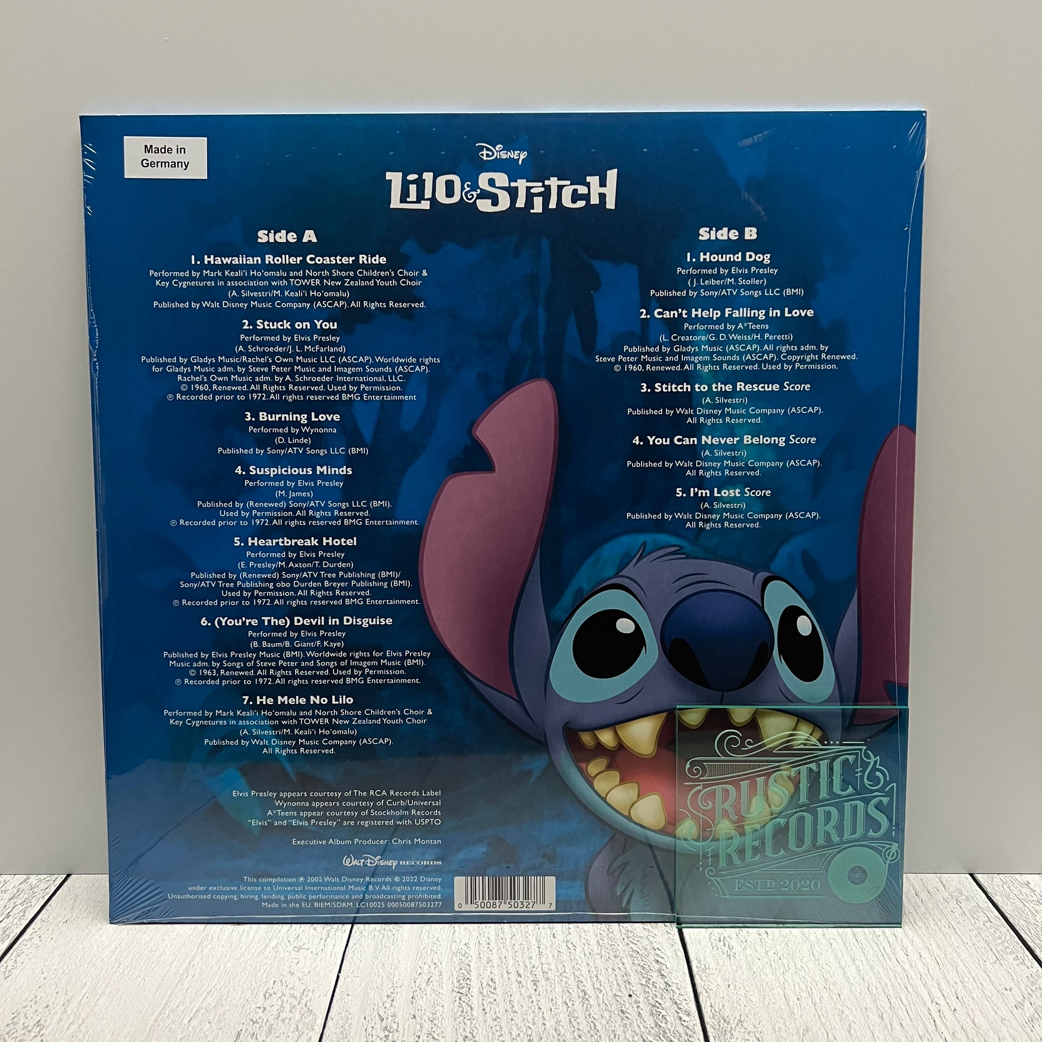 Disney's Lilo & Stitch Soundtrack (20th Anniversary/Transparent Blue Vinyl)
