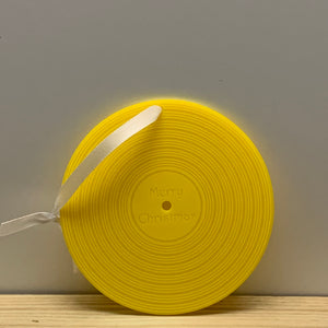 Vinyl Record Christmas Ornament - Yellow
